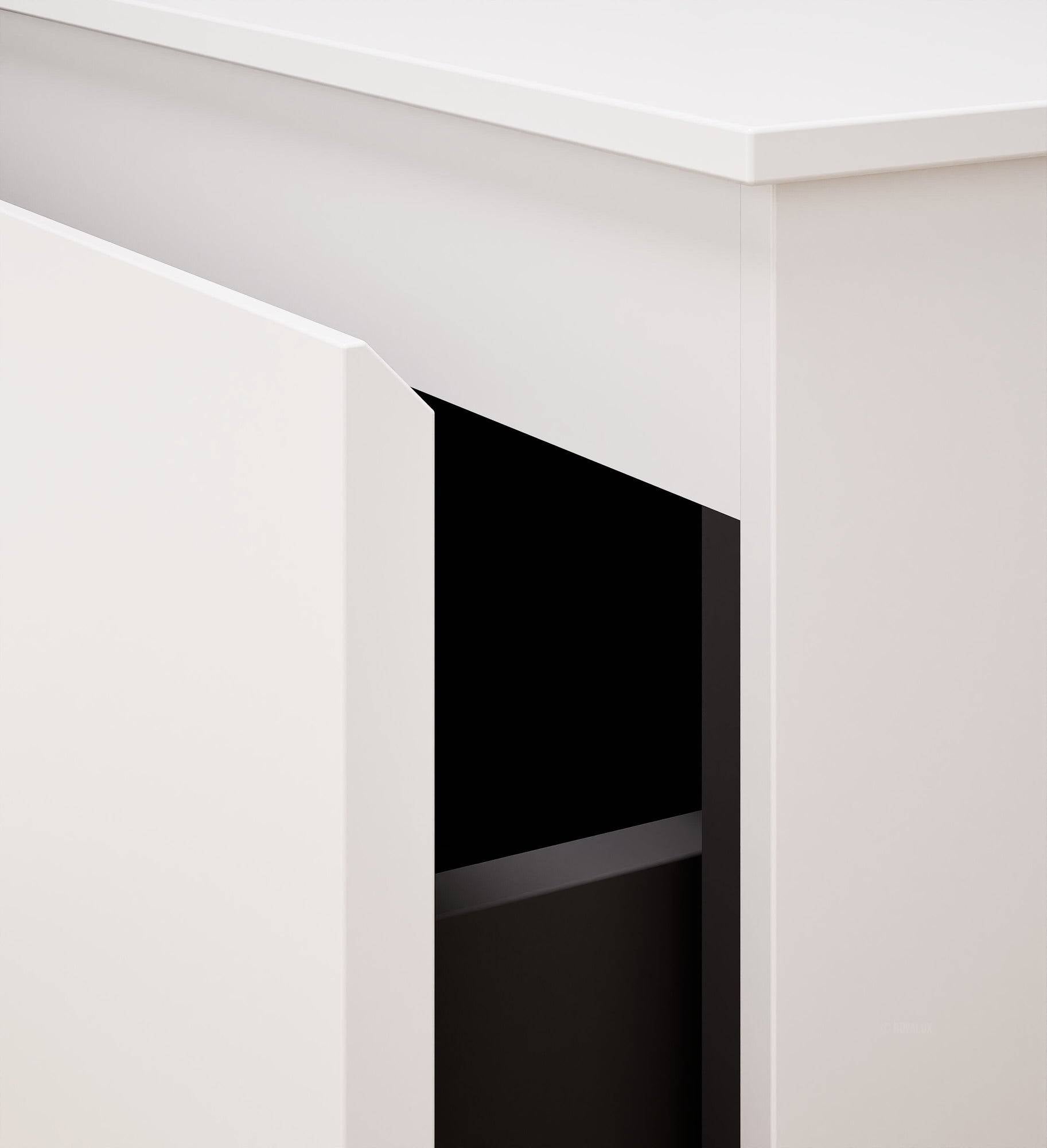 ALBA – Double Corian® Basin Unit with 2 Aligned Drawers and buttom Shelves - ROVALUX