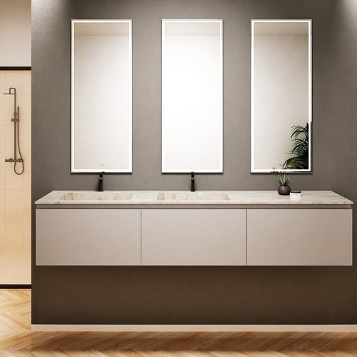 ALBA – Double Corian® Basin Unit with 3 Aligned Drawers - ROVALUX