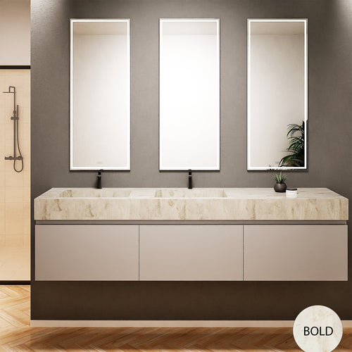 ALBA – Double Corian® Basin Unit with 3 Aligned Drawers - ROVALUX