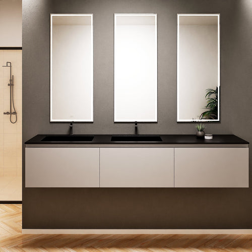 ALBA – Double Corian® Basin Unit with 3 Aligned Drawers - ROVALUX