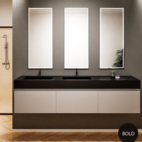 ALBA – Double Corian® Basin Unit with 3 Aligned Drawers - ROVALUX