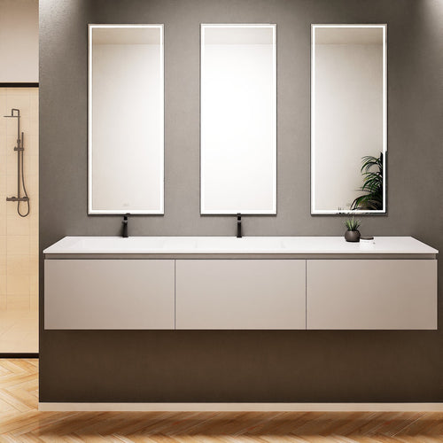 ALBA – Double Corian® Basin Unit with 3 Aligned Drawers - ROVALUX