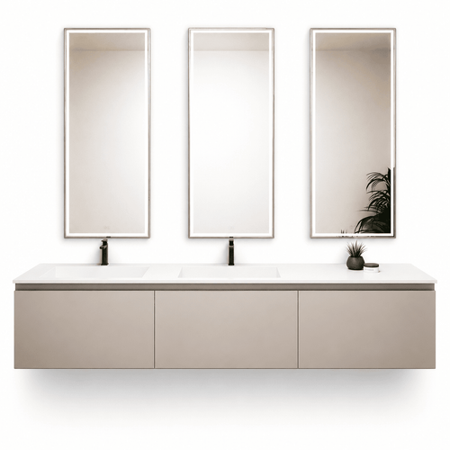 ALBA – Double Corian® Basin Unit with 3 Aligned Drawers - ROVALUX