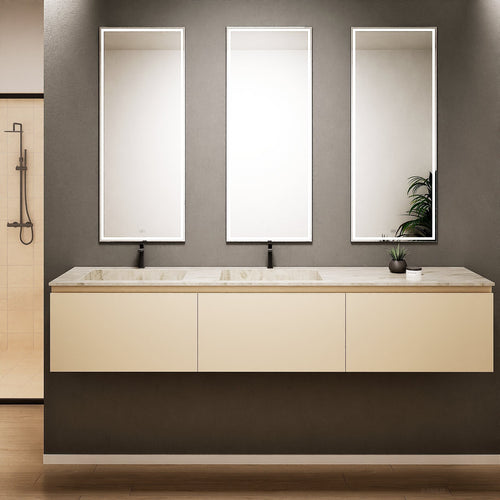 ALBA – Double Corian® Basin Unit with 3 Aligned Drawers - ROVALUX