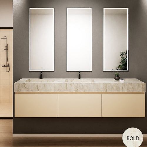 ALBA – Double Corian® Basin Unit with 3 Aligned Drawers - ROVALUX