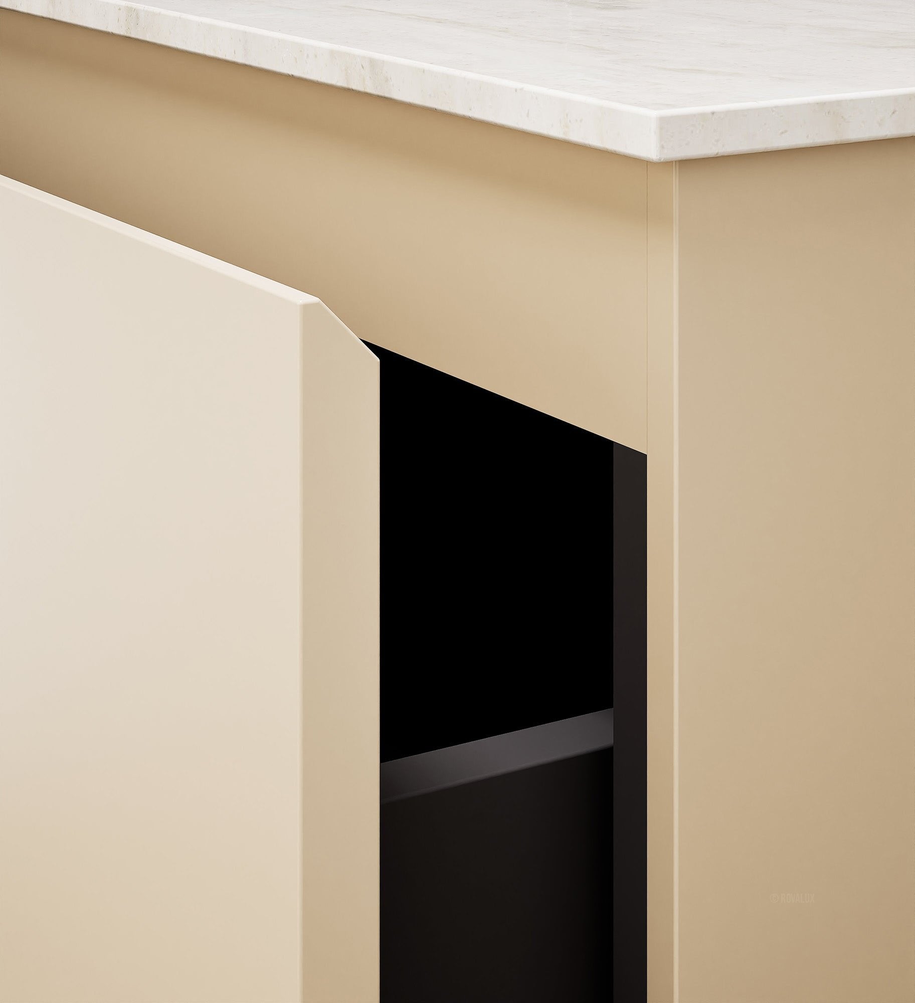 ALBA – Double Corian® Basin Unit with 3 Aligned Drawers - ROVALUX