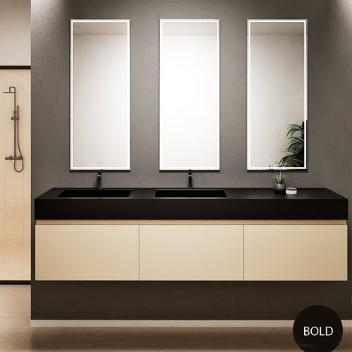 ALBA – Double Corian® Basin Unit with 3 Aligned Drawers - ROVALUX