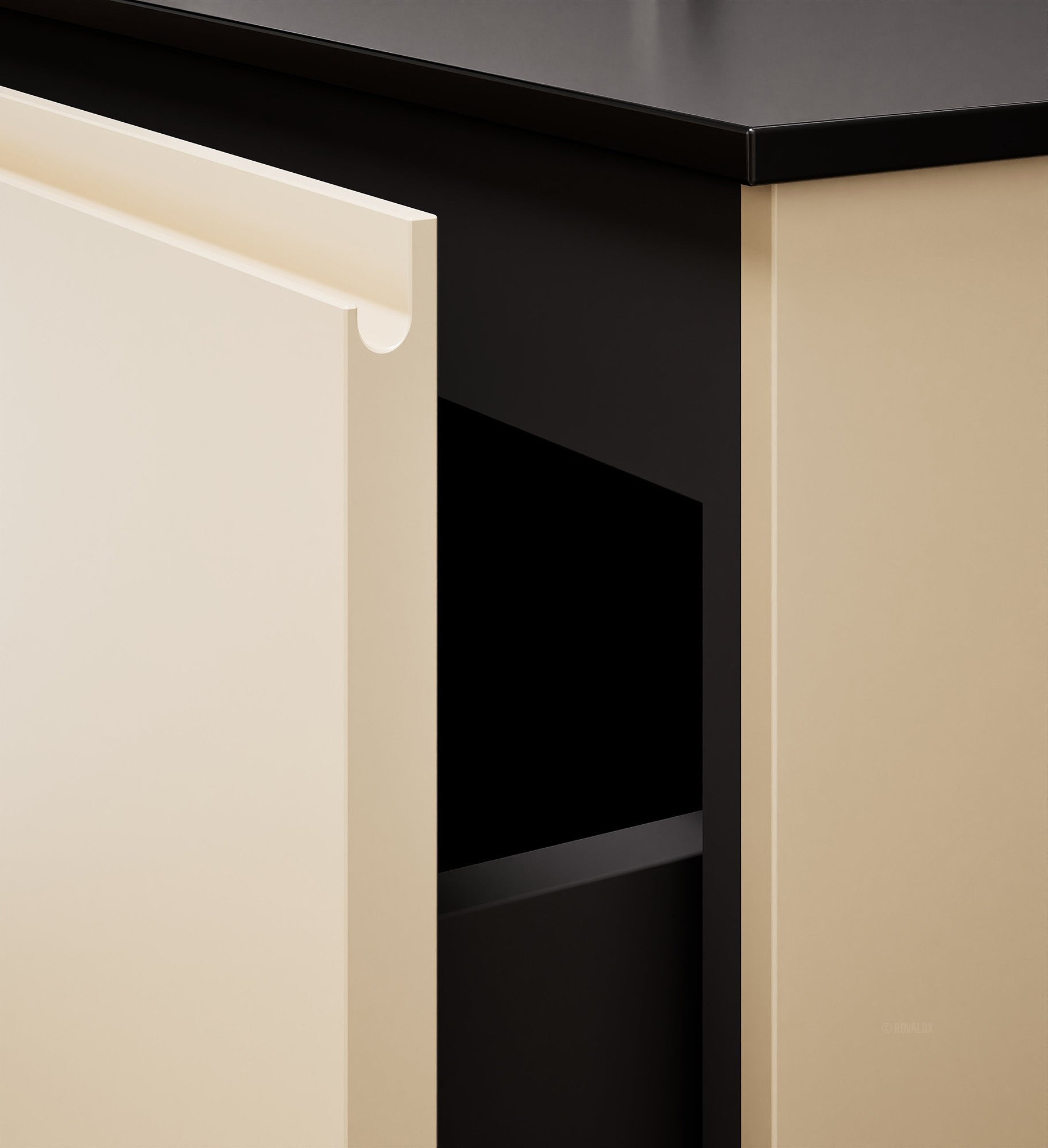 ALBA – Double Corian® Basin Unit with 3 Aligned Drawers - ROVALUX