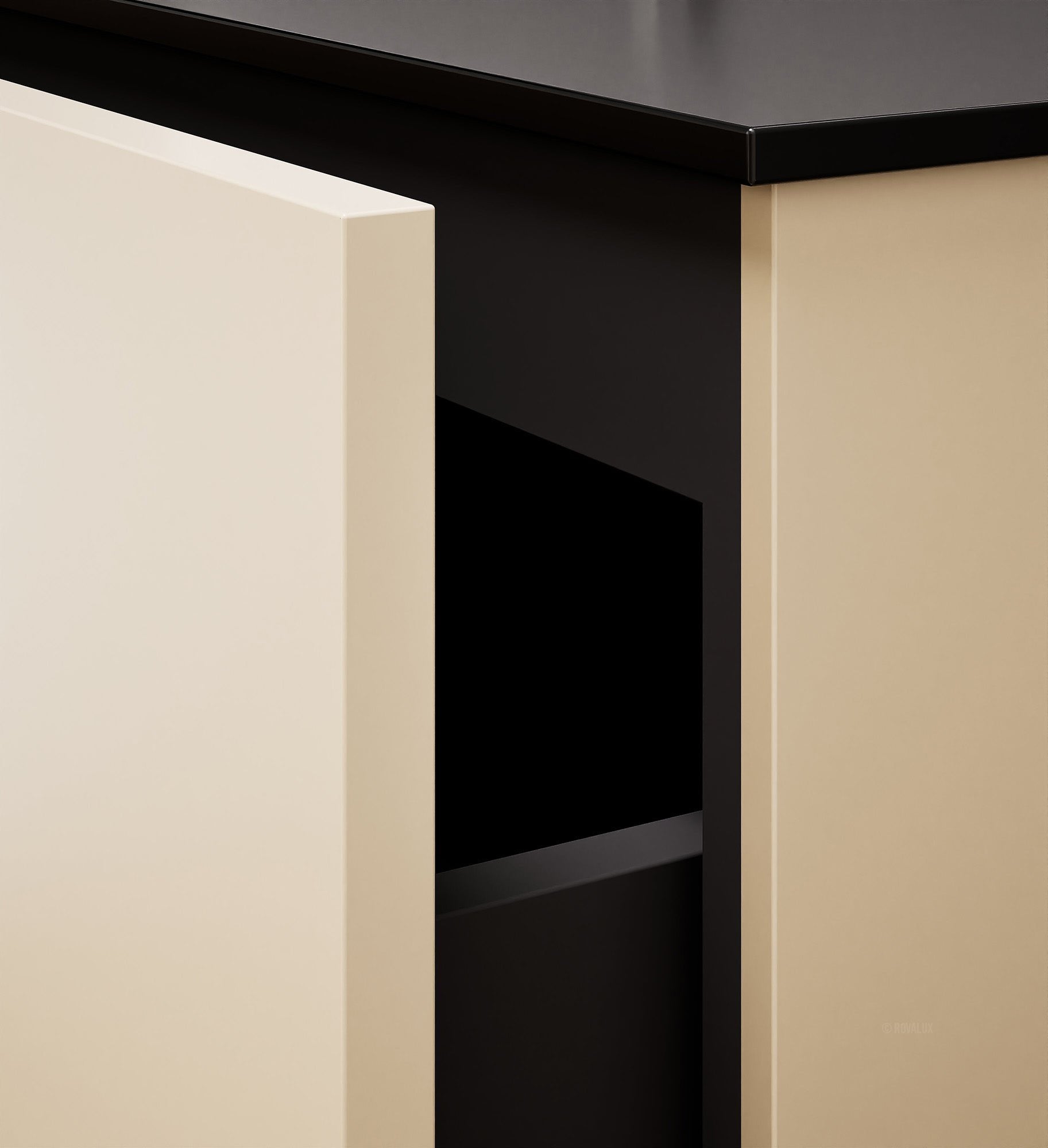 ALBA – Double Corian® Basin Unit with 3 Aligned Drawers - ROVALUX