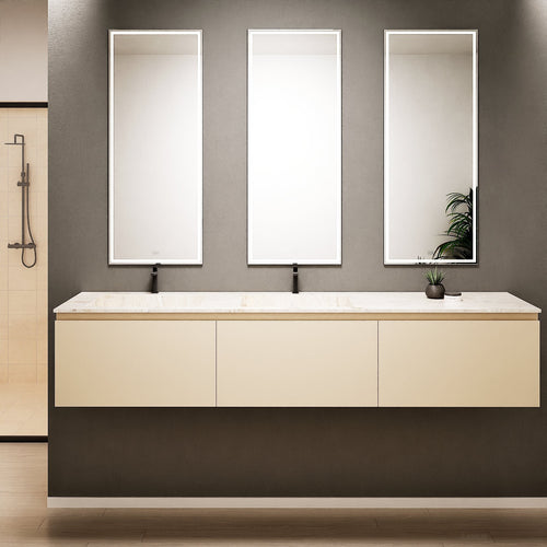 ALBA – Double Corian® Basin Unit with 3 Aligned Drawers - ROVALUX