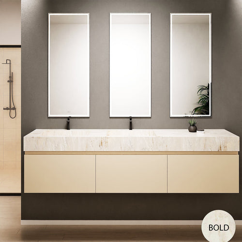 ALBA – Double Corian® Basin Unit with 3 Aligned Drawers - ROVALUX