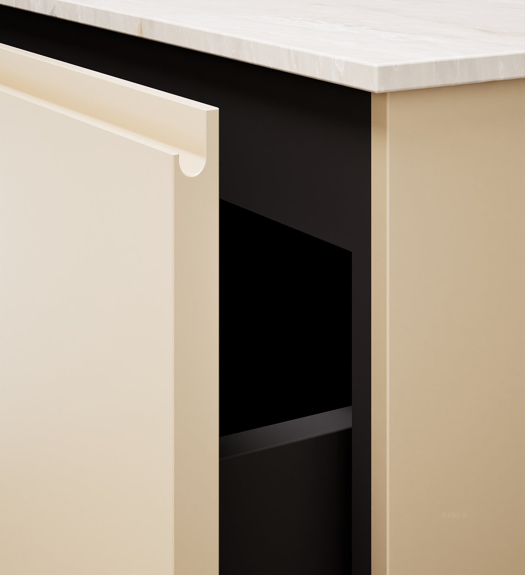 ALBA – Double Corian® Basin Unit with 3 Aligned Drawers - ROVALUX