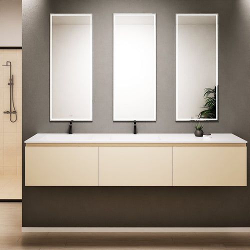 ALBA – Double Corian® Basin Unit with 3 Aligned Drawers - ROVALUX