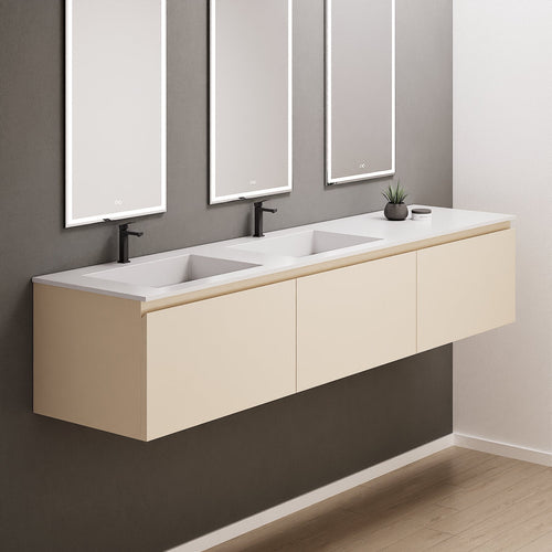 ALBA – Double Corian® Basin Unit with 3 Aligned Drawers - ROVALUX