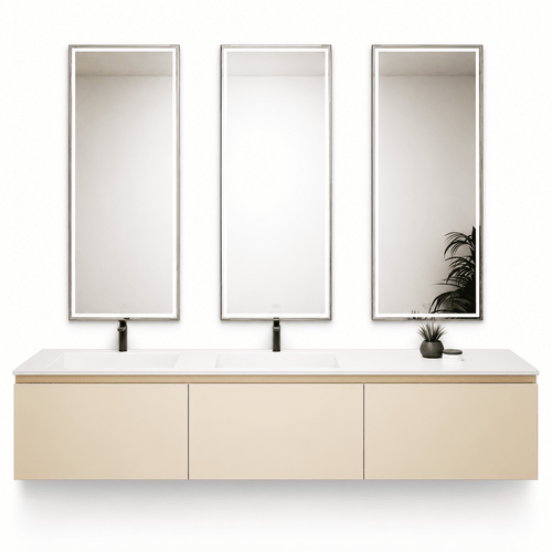 ALBA – Double Corian® Basin Unit with 3 Aligned Drawers - ROVALUX