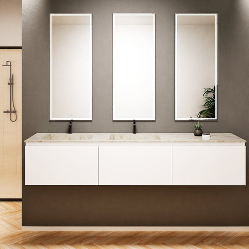 ALBA – Double Corian® Basin Unit with 3 Aligned Drawers - ROVALUX