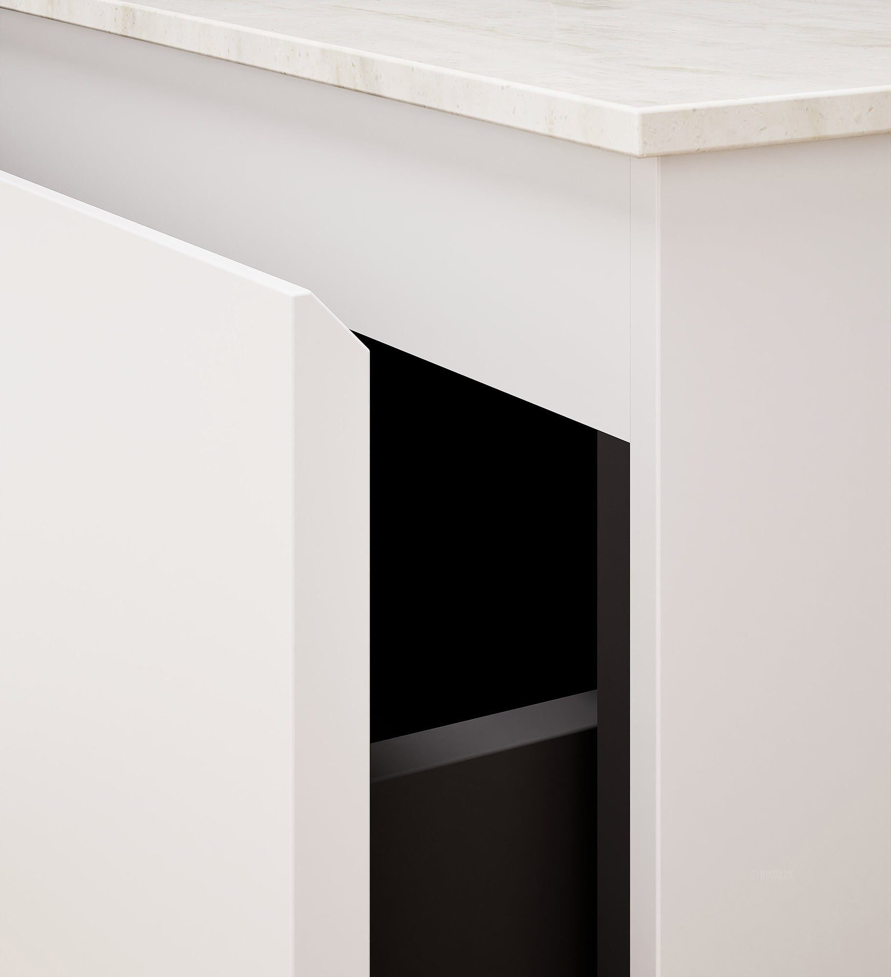 ALBA – Double Corian® Basin Unit with 3 Aligned Drawers - ROVALUX
