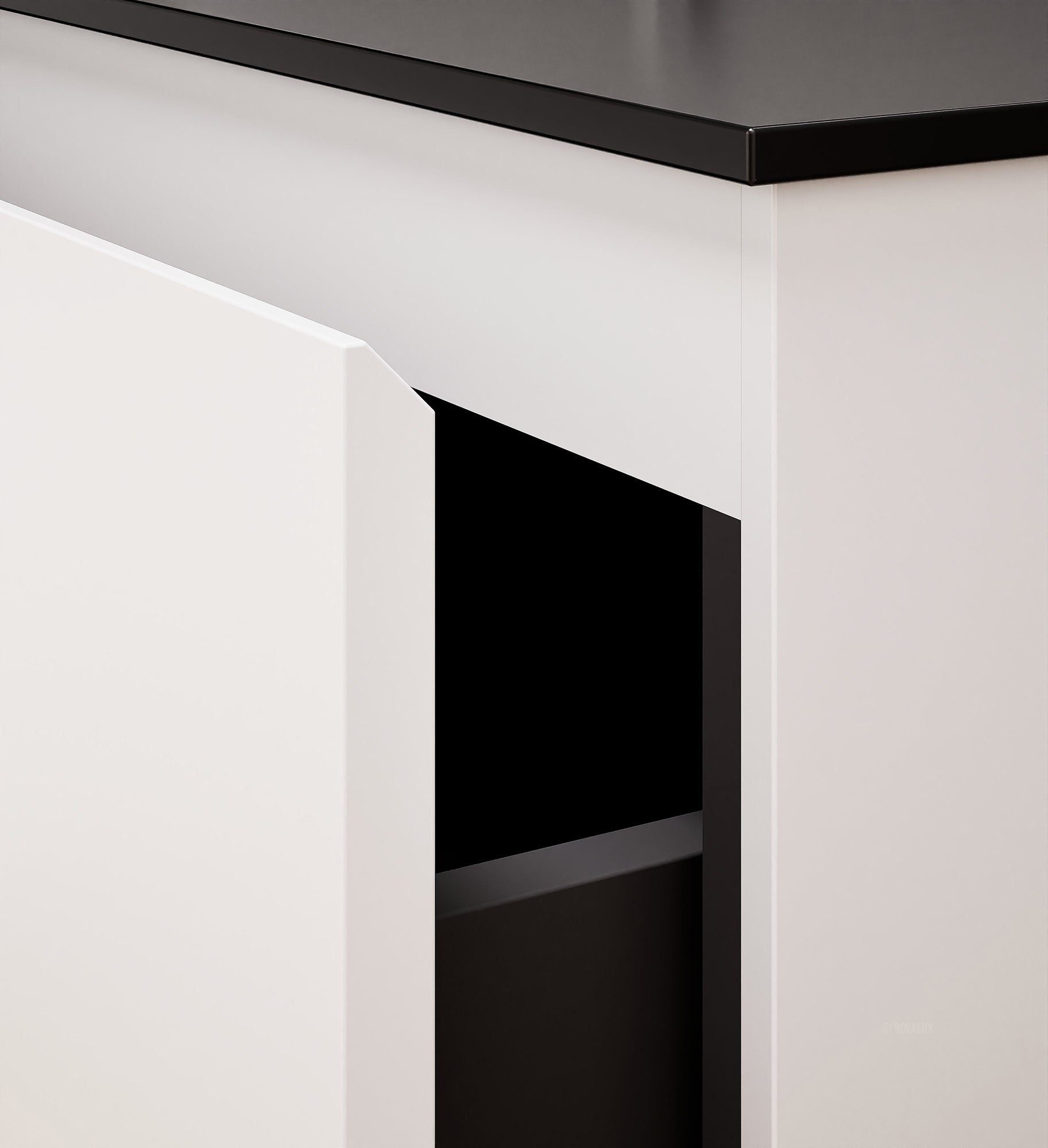 ALBA – Double Corian® Basin Unit with 3 Aligned Drawers - ROVALUX