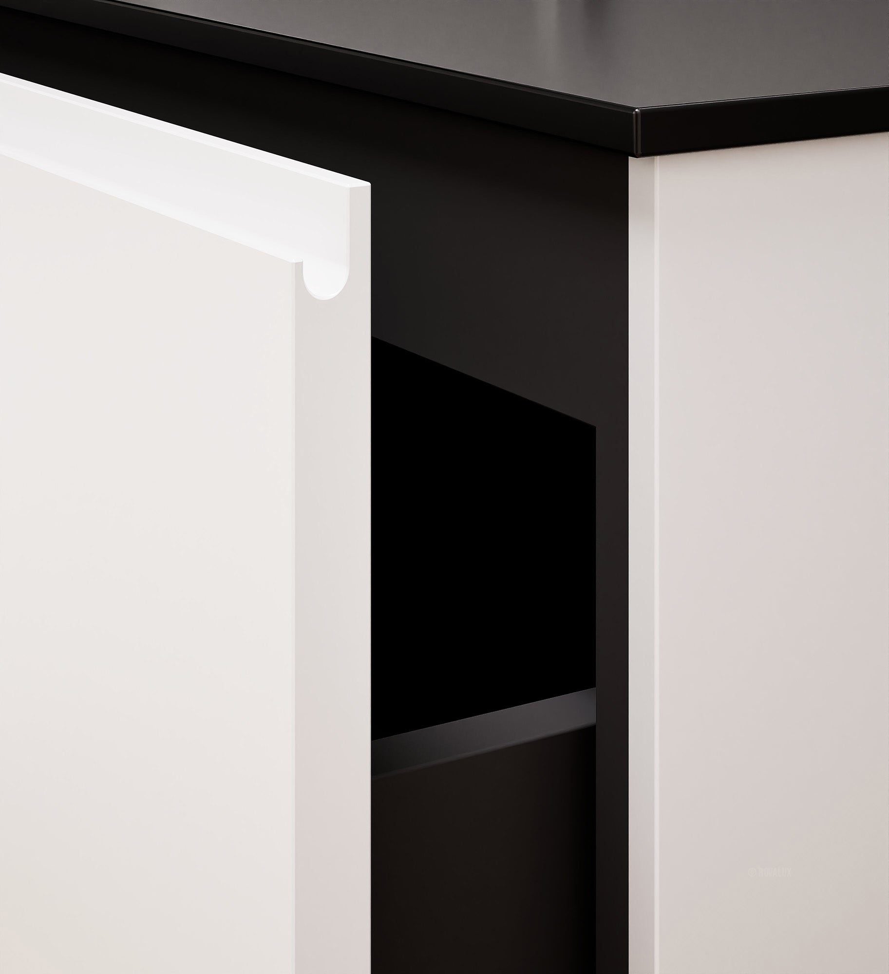 ALBA – Double Corian® Basin Unit with 3 Aligned Drawers - ROVALUX
