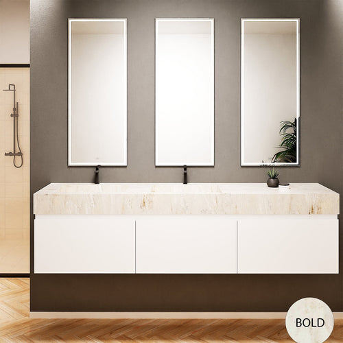 ALBA – Double Corian® Basin Unit with 3 Aligned Drawers - ROVALUX