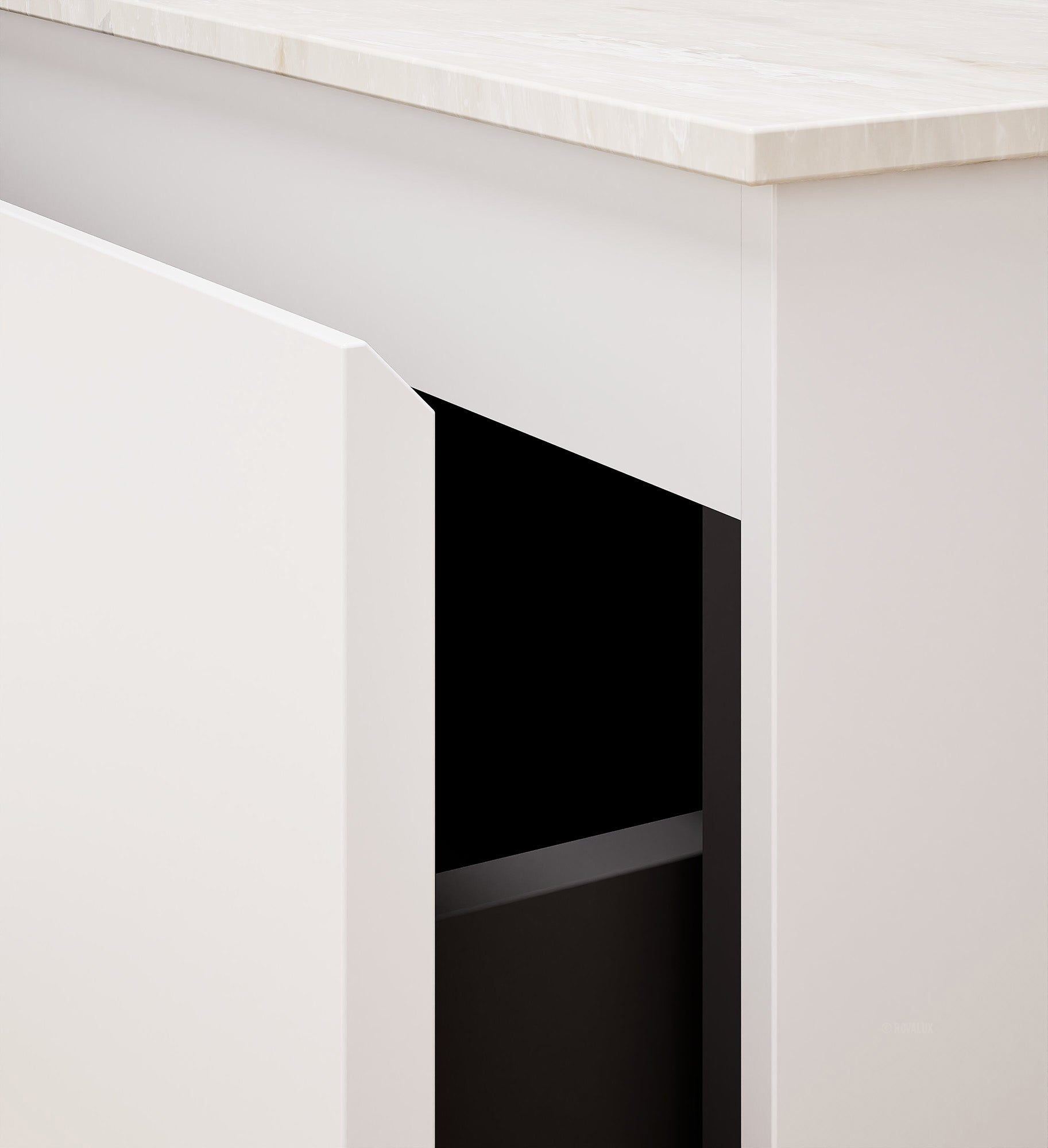 ALBA – Double Corian® Basin Unit with 3 Aligned Drawers - ROVALUX