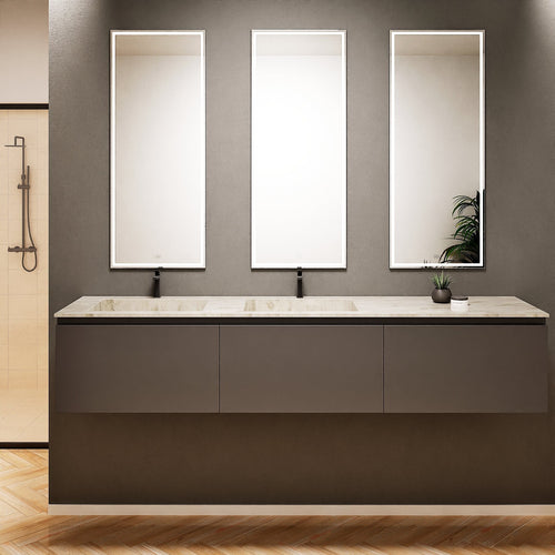 ALBA – Double Corian® Basin Unit with 3 Aligned Drawers - ROVALUX