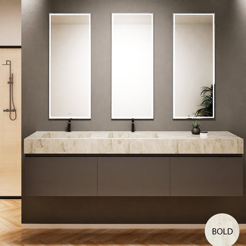 ALBA – Double Corian® Basin Unit with 3 Aligned Drawers - ROVALUX