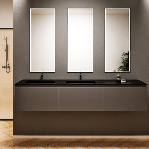 ALBA – Double Corian® Basin Unit with 3 Aligned Drawers - ROVALUX