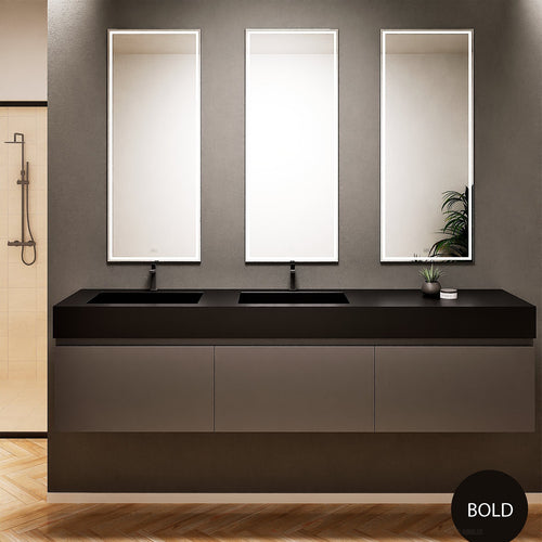 ALBA – Double Corian® Basin Unit with 3 Aligned Drawers - ROVALUX