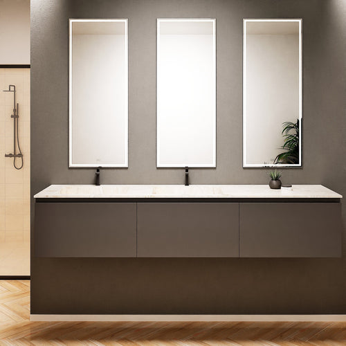 ALBA – Double Corian® Basin Unit with 3 Aligned Drawers - ROVALUX