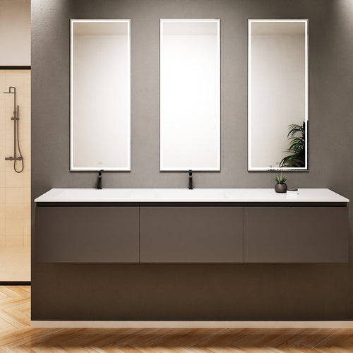 ALBA – Double Corian® Basin Unit with 3 Aligned Drawers - ROVALUX