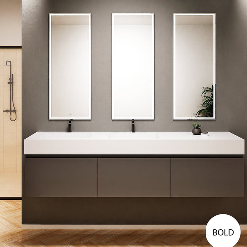 ALBA – Double Corian® Basin Unit with 3 Aligned Drawers - ROVALUX