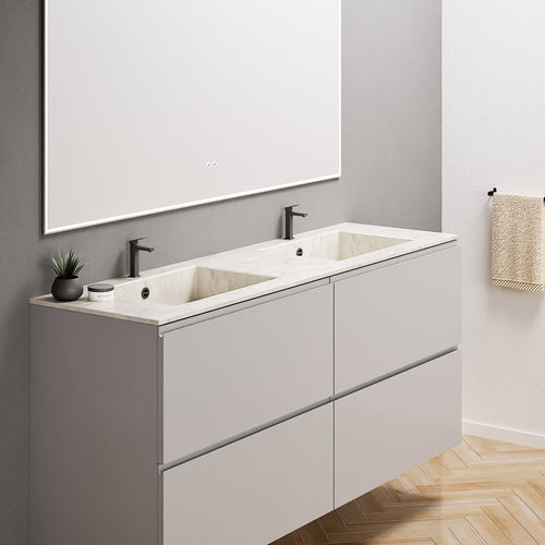 Alba – Double Corian® Basin Unit with 4 Drawers - ROVALUX