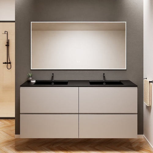 Alba – Double Corian® Basin Unit with 4 Drawers - ROVALUX