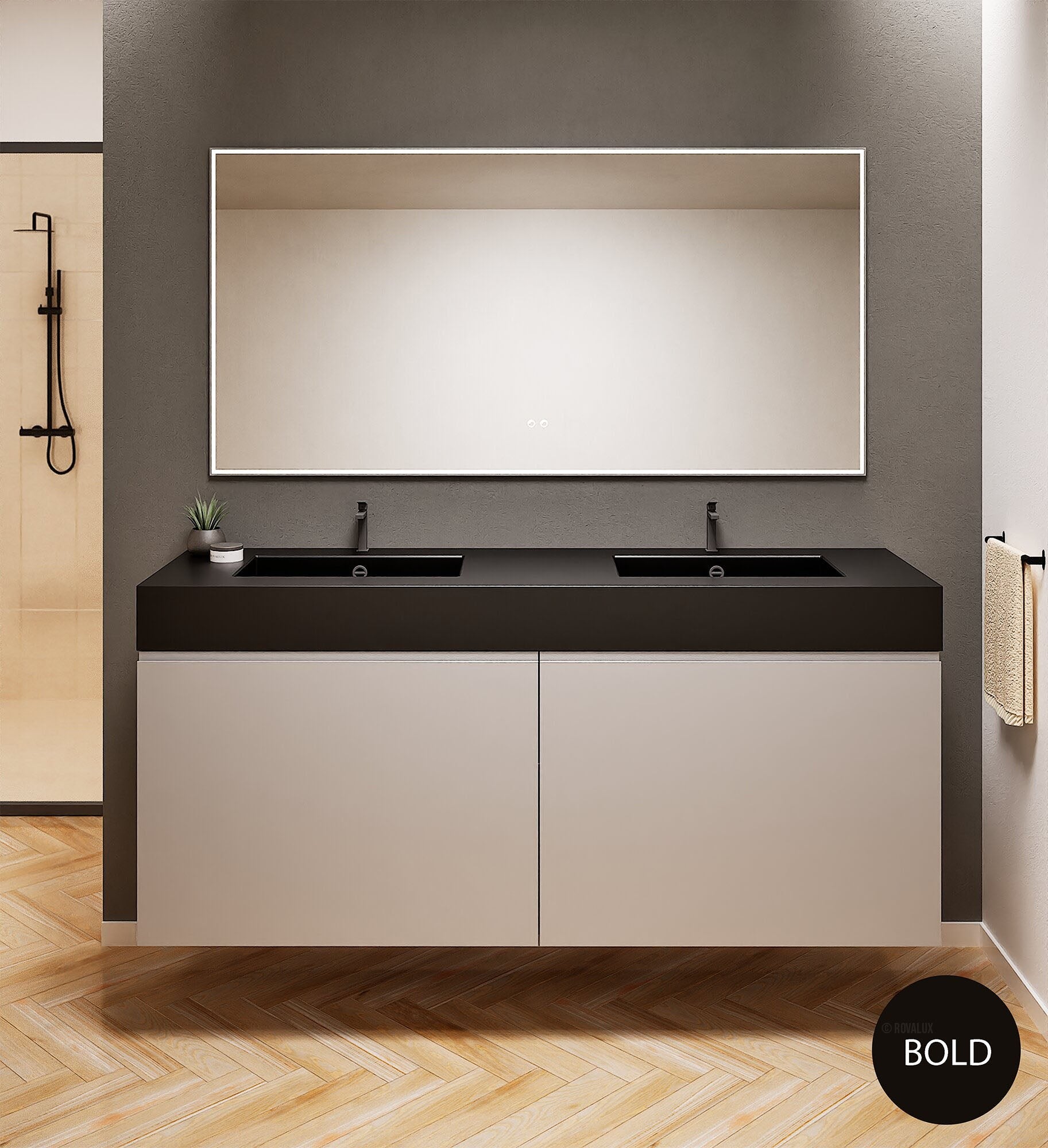 Alba – Double Corian® Basin Unit with 4 Drawers - ROVALUX