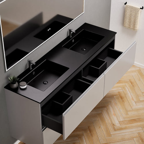 Alba – Double Corian® Basin Unit with 4 Drawers - ROVALUX