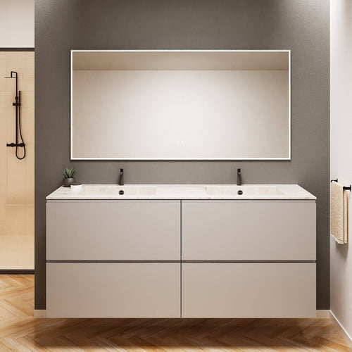 Alba – Double Corian® Basin Unit with 4 Drawers - ROVALUX