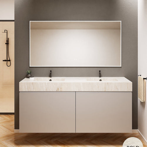 Alba – Double Corian® Basin Unit with 4 Drawers - ROVALUX