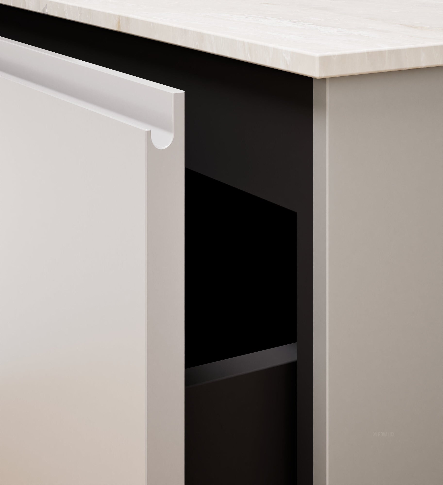 Alba – Double Corian® Basin Unit with 4 Drawers - ROVALUX
