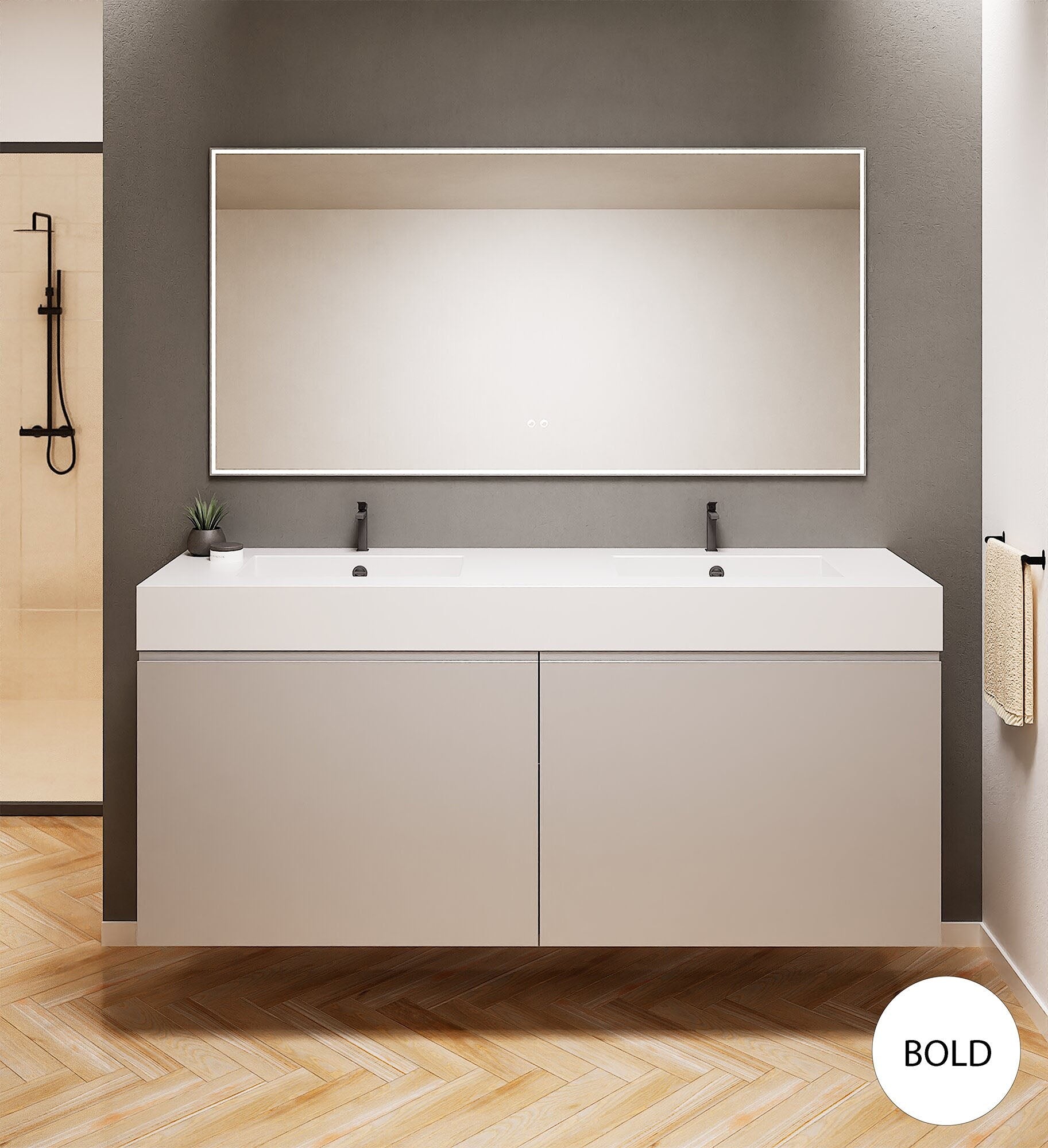 Alba – Double Corian® Basin Unit with 4 Drawers - ROVALUX