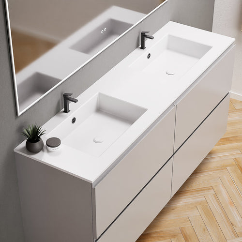 Alba – Double Corian® Basin Unit with 4 Drawers - ROVALUX