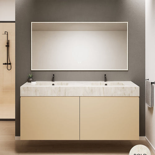 Alba – Double Corian® Basin Unit with 4 Drawers - ROVALUX