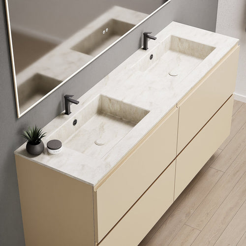 Alba – Double Corian® Basin Unit with 4 Drawers - ROVALUX