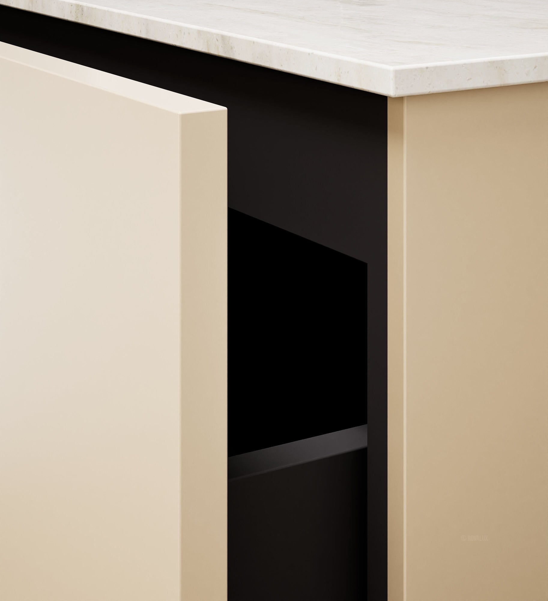 Alba – Double Corian® Basin Unit with 4 Drawers - ROVALUX
