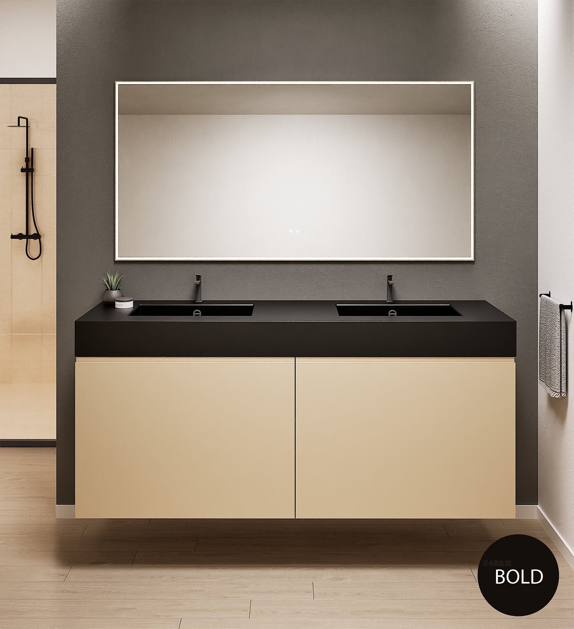Alba – Double Corian® Basin Unit with 4 Drawers - ROVALUX