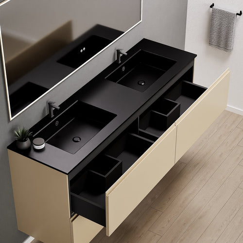 Alba – Double Corian® Basin Unit with 4 Drawers - ROVALUX
