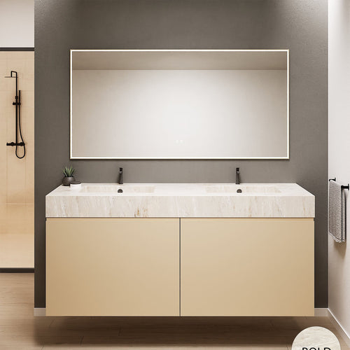Alba – Double Corian® Basin Unit with 4 Drawers - ROVALUX