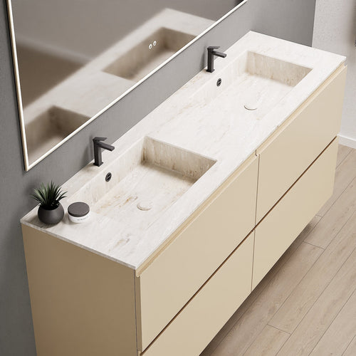 Alba – Double Corian® Basin Unit with 4 Drawers - ROVALUX