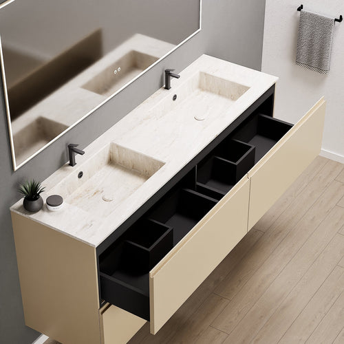 Alba – Double Corian® Basin Unit with 4 Drawers - ROVALUX