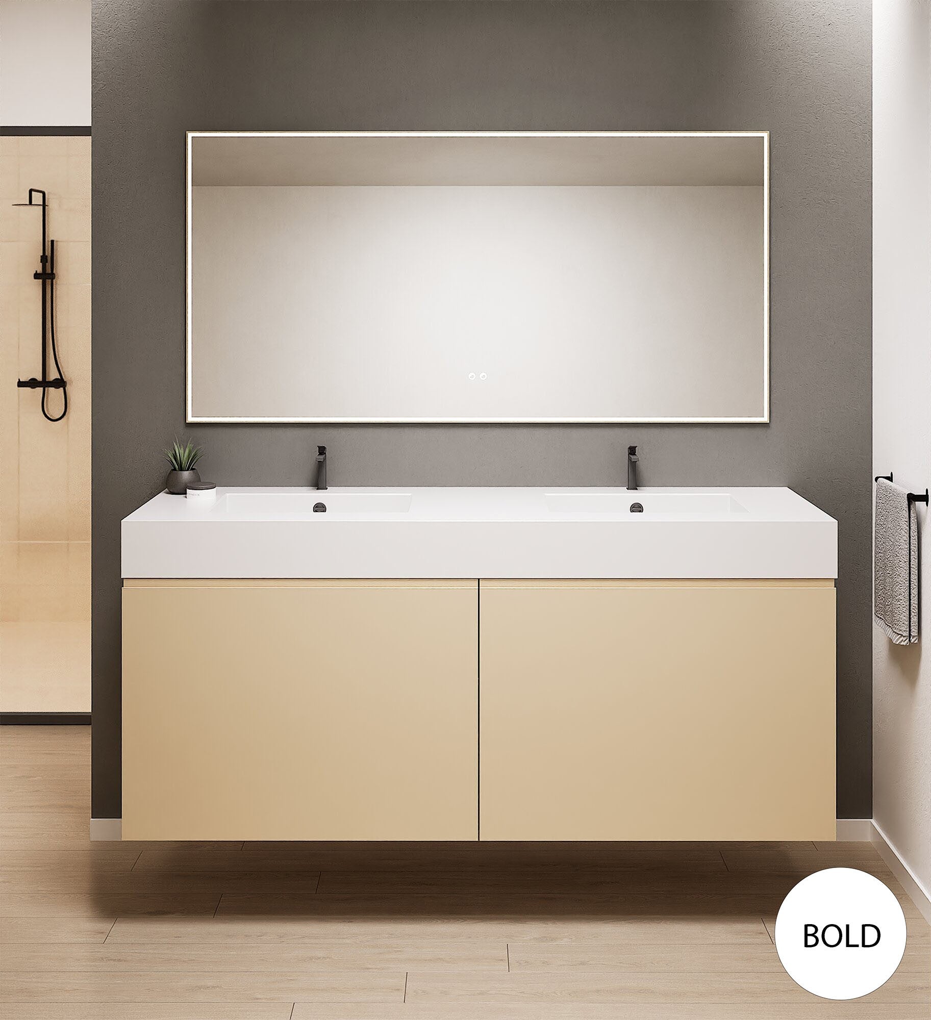 Alba – Double Corian® Basin Unit with 4 Drawers - ROVALUX